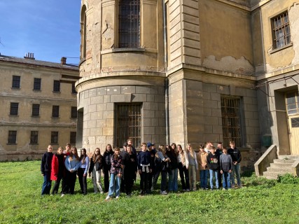 Také žáci 8.C navštívili budovu bývalé věznice v Uherském Hradišti