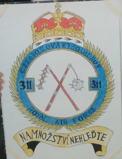 Žák Matěj Pavlíček z 9.C namaloval znak čs.311.bombardovací perutě RAF