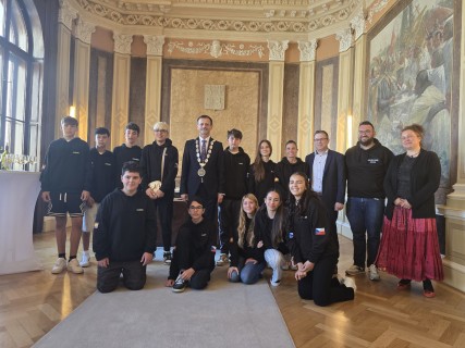 Přijetí na radnici - projekt Erasmus+ pokračuje