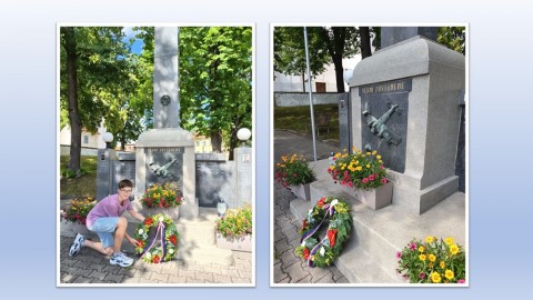 Uctění památky parašutisty Josefa Bublíka žáky naší školy