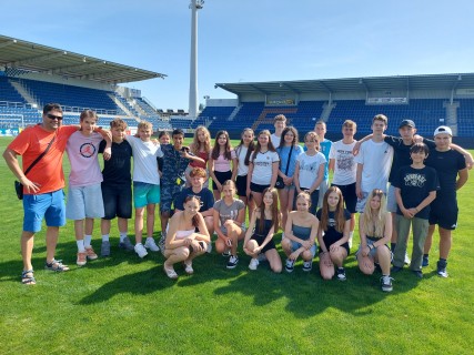 Žáci 8.C navštívili stadión FC Slovácko