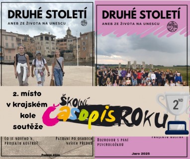 Školní časopis získal medailovou pozici v soutěži Školní časopis roku 2025