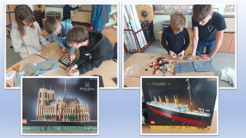 Žáci badatelského kroužku - historie začali stavět nové lego stavebnice
