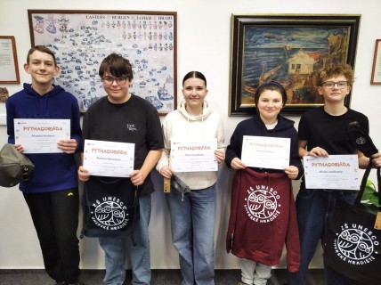 Ocenění vítězů školního kola Pythagoriády