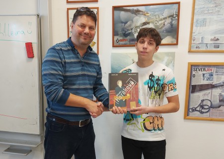 Úspěch Pavla Hanáčka z 9.B v okresním kole dějepisné olympiády