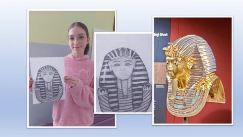 Faraón Tutanchamon ožívá v podání Karolíny Hůskové ze 6.C